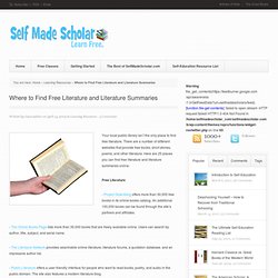 Where to Find Free Literature and Literature Summaries