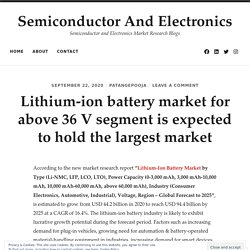 Lithium-ion battery market for above 36 V segment is expected to hold the largest market