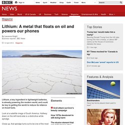 Lithium: A metal that floats on oil and powers our phones