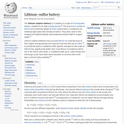 Lithium–sulfur battery