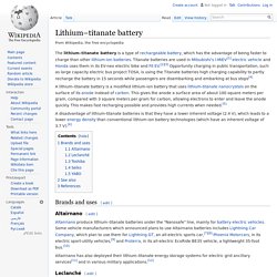 Lithium–titanate battery