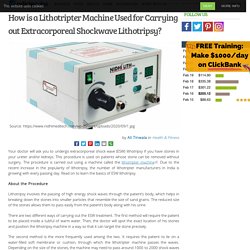 How is a Lithotripter Machine Used for Carrying out Extracorporeal Shockwave Lithotripsy?