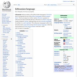 Lithuanian language