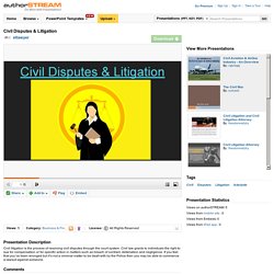 Civil Disputes & Litigation