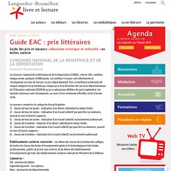 Guide EAC : prix littéraires, Languedoc-Roussillon livre et lecture