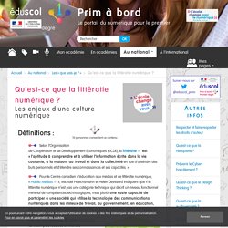 Qu'est-ce que la littératie numérique ? - Prim à bord