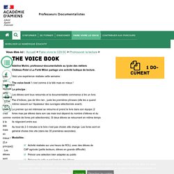 COLLEGE / LYCEE The Voice Book = Présenter des livres façon The Voice (en 1/2 classe)