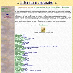 littérature japonaise