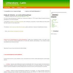 Litterature – Latin » Archive du blog » Zadig de Voltaire, un conte philosophique