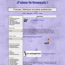 Exercices - Français de quatrième secondaire