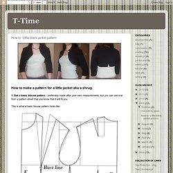 T-Time: How to: Little black jacket pattern