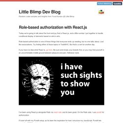 Little Blimp Dev Blog — Role-based authorization with React.js