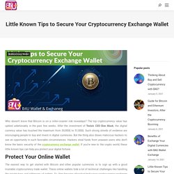 Little Known Tips to Secure Your Cryptocurrency Exchange Wallet - Blog B4U Wallet