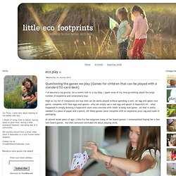 Little eco footprints: eco play