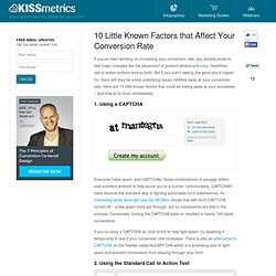 10 Little Known Factors that Can Affect Your Conversion Rate