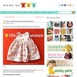 Free! Little Geranium Dress Pattern