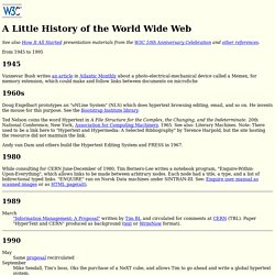 A Little History of the World Wide Web