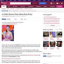 10 Little-Known Facts About Katy Perry - Manage Your Life on Shine