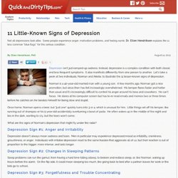 11 Little-Known Signs of Depression