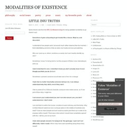 Modalities of Existence