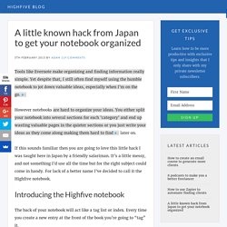 A little known hack from Japan to get your notebook organized