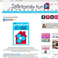 Little Family Fun: Preschool at Home: Plan & Details