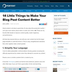 14 Little Things to Make Your Content Better