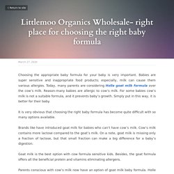 Littlemoo Organics Wholesale- right place for choosing the right baby formula