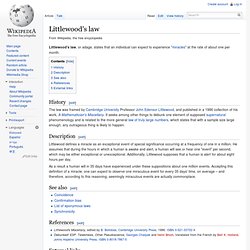 Littlewood's law