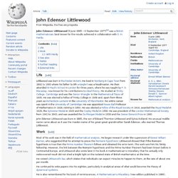 John Edensor Littlewood