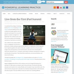 Live Report from the first iPad Summit