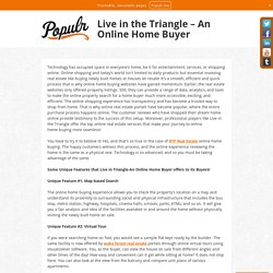Live in the Triangle – An Online Home Buyer