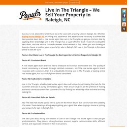 Live In The Triangle – We Sell Your Property in Raleigh, NC