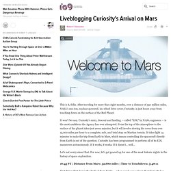 Liveblogging Curiosity's Arrival on Mars