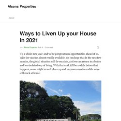 Ways to Liven Up your House in 2021