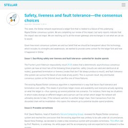 Safety, liveness and fault tolerance—the consensus choices