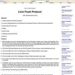 Liver Flush Protocol with orthophosphoric acid and apple juice