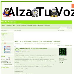 LiVES 1.3.10 VJ Software en MAC OSX (Unix/Darwin) (Español)