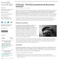 Livetracks, plateforme de découverte musicale - musiqc numeriqc