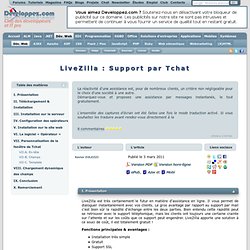 LiveZilla : Support par Tchat