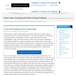 Sober Living Facilities Las Vegas