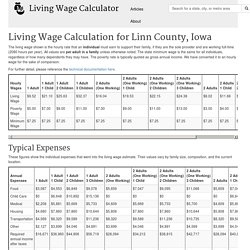 Living Wage Calculation for Linn County, Iowa