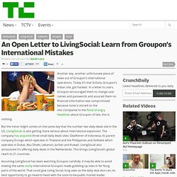 An Open Letter to LivingSocial: Learn from Groupon’s International Mistakes