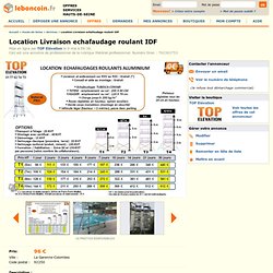 Location Livraison echafaudage roulant IDF Services Hauts-de-Seine