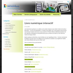 iPad » Livre numérique interactif