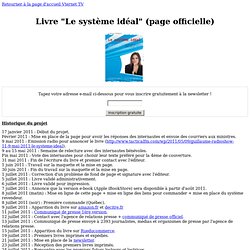 Livre "Le système idéal" (page officielle)