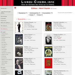 Livres Cinéma : Editeur : Henri Veyrier
