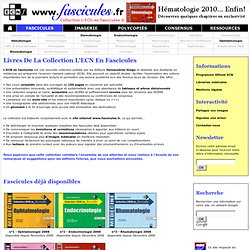 Livres de la Collection L'ECN en Fascicules | L'ECN en fascicules