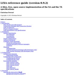 LIXA reference guide (version 0.9.2)