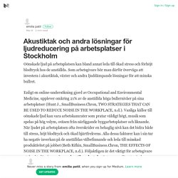 Akustiktak och andra lösningar för ljudreducering på arbetsplatser i Stockholm
